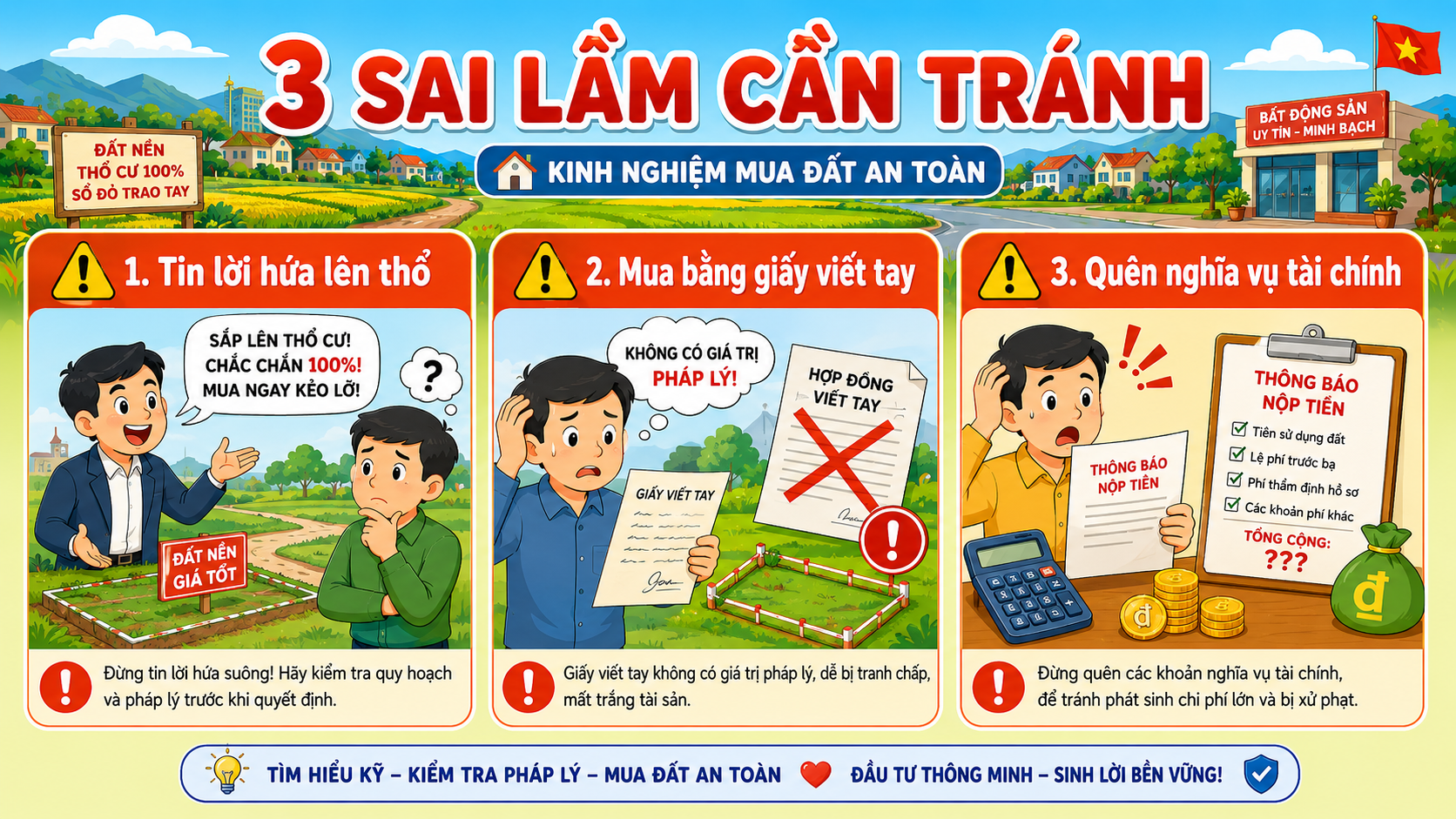 3 sai lầm cần tránh khi mua đất nông nghiệp Khánh Hòa: tin lời hứa lên thổ, giấy viết tay, quên nghĩa vụ tài chính