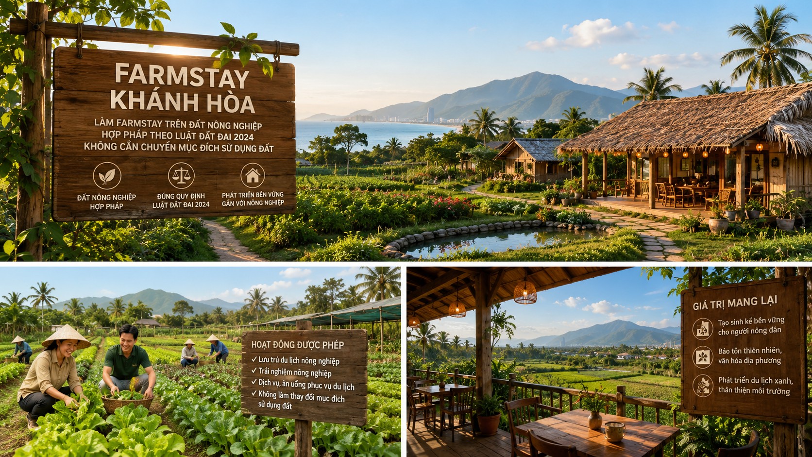 Làm farmstay Khánh Hòa trên đất nông nghiệp hợp pháp theo Luật Đất đai 2024