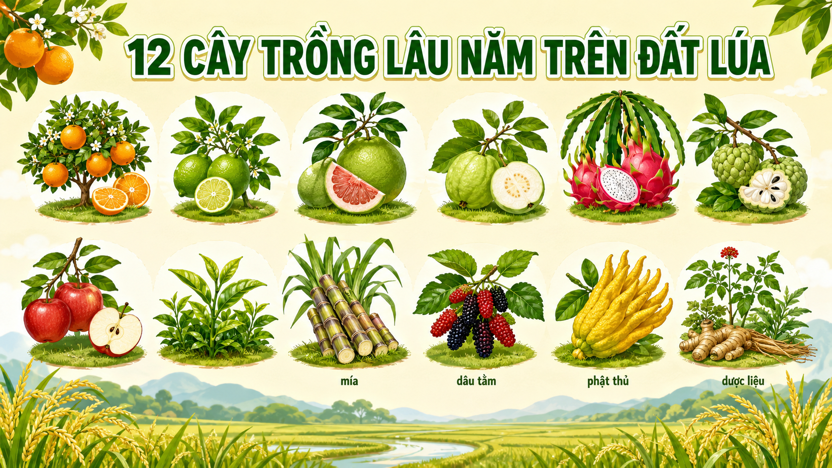 12 cây trồng lâu năm được phép trồng trên đất lúa tại Tuyên Quang
