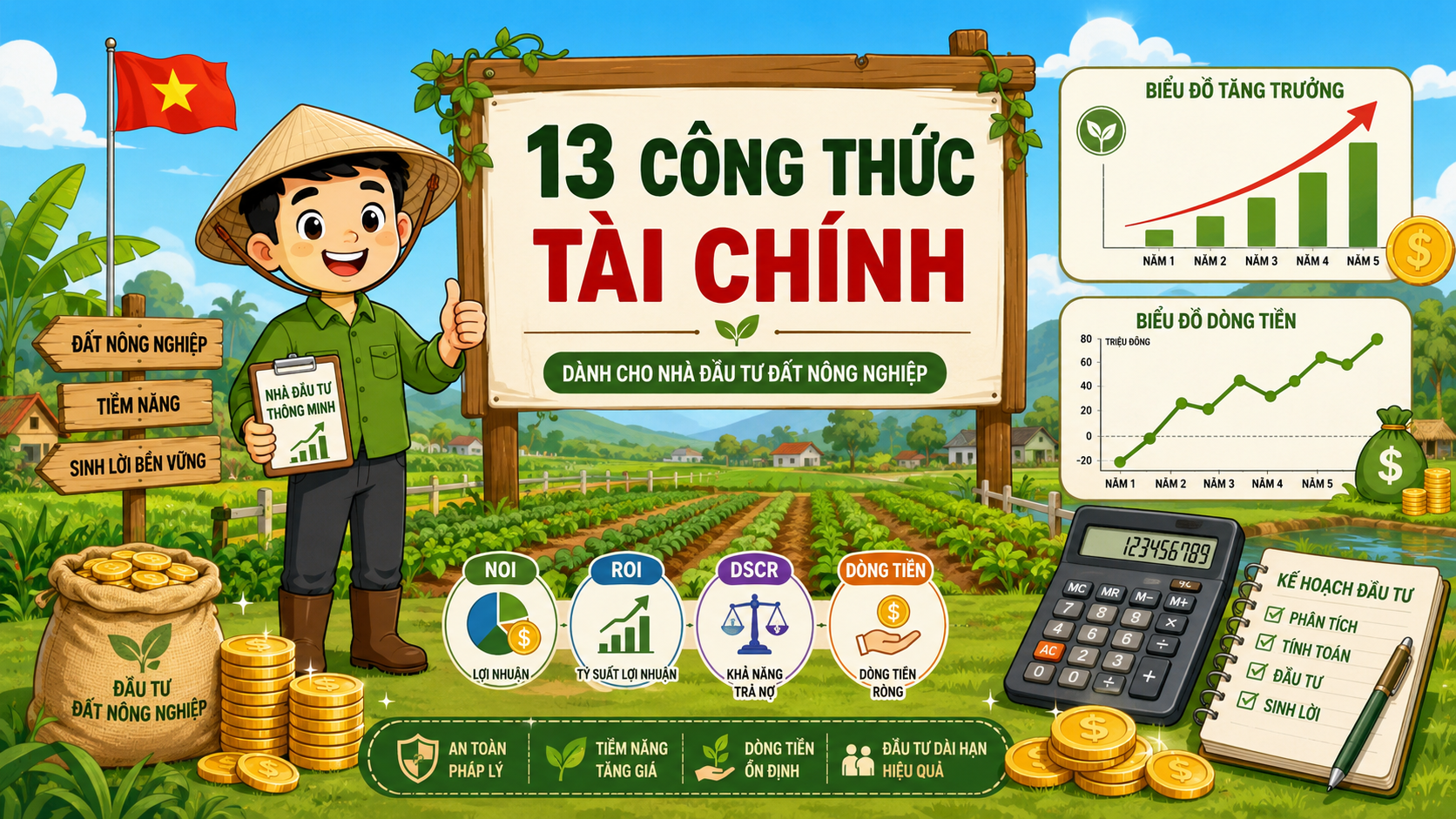 13 công thức tài chính dành cho nhà đầu tư đất nông nghiệp