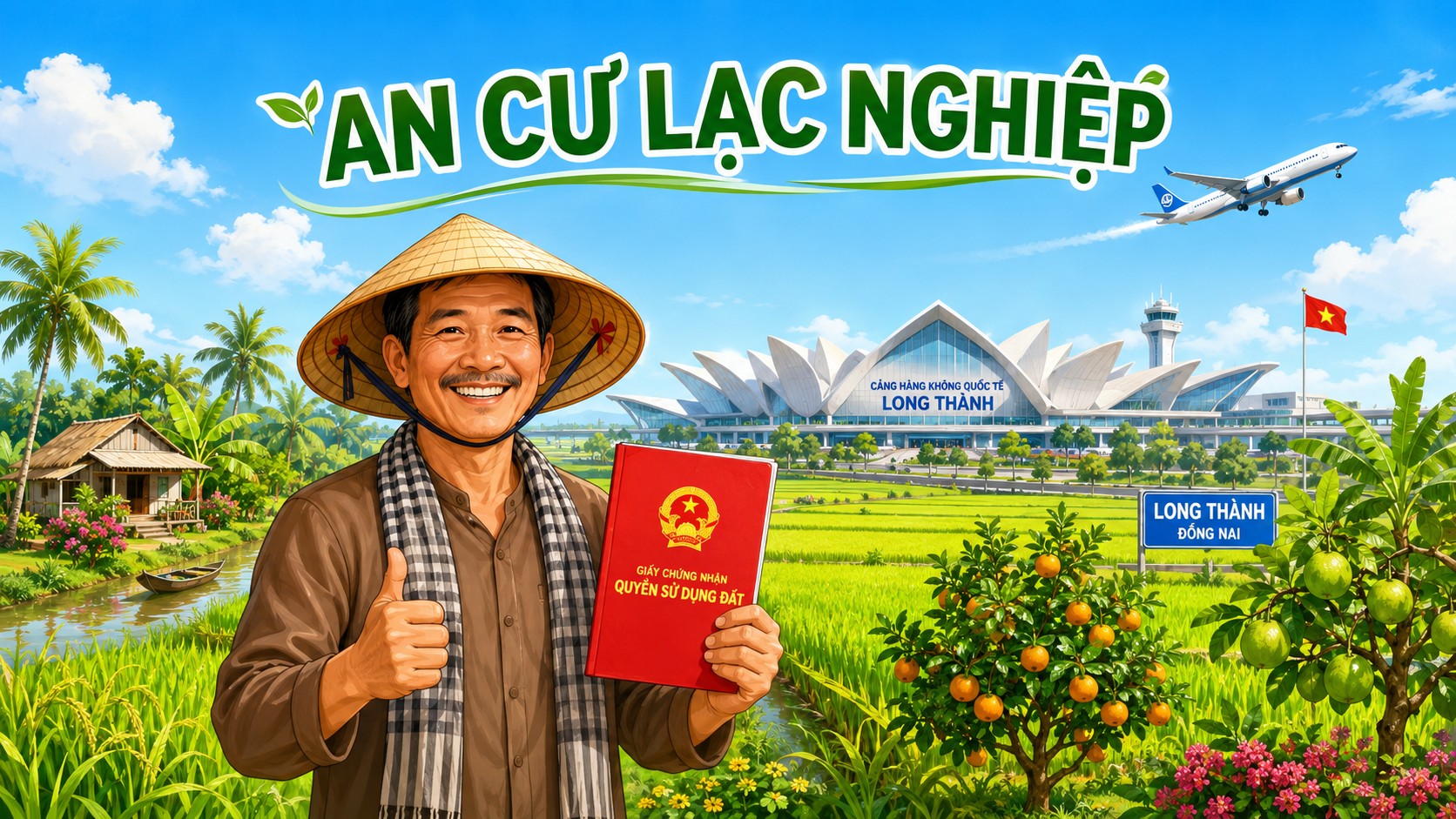 An cư lạc nghiệp với đất nông nghiệp gần sân bay Long Thành