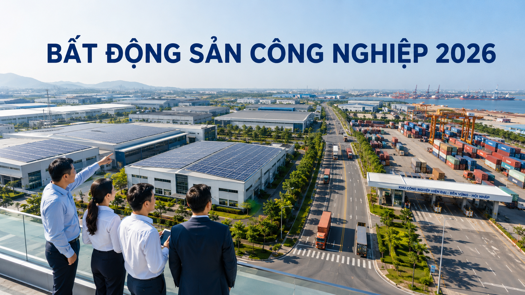 Bất động sản công nghiệp 2026 với khu công nghiệp xanh và cảng biển