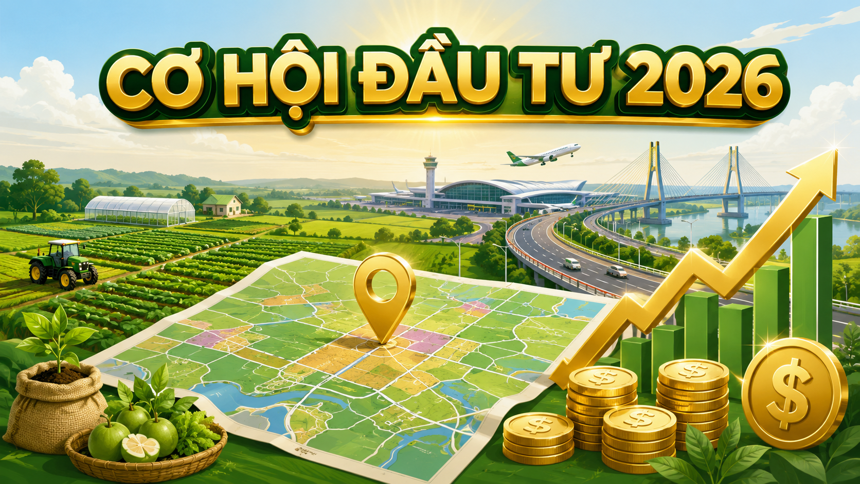 Cơ hội đầu tư đất nông nghiệp Long Thành 2026 với hạ tầng sân bay và cao tốc