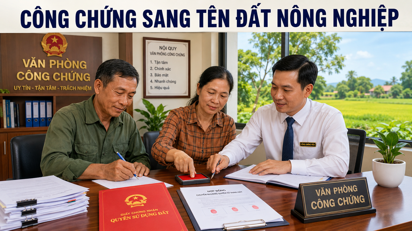 Công chứng sang tên đất nông nghiệp