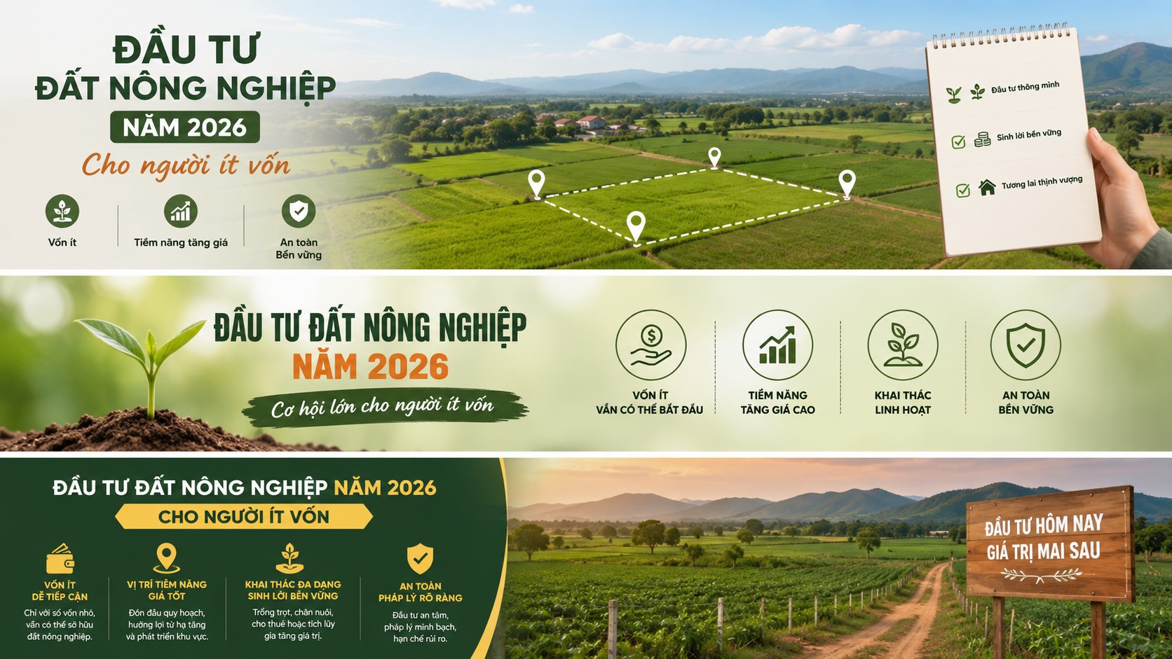 Đầu tư đất nông nghiệp 2026 cho người ít vốn