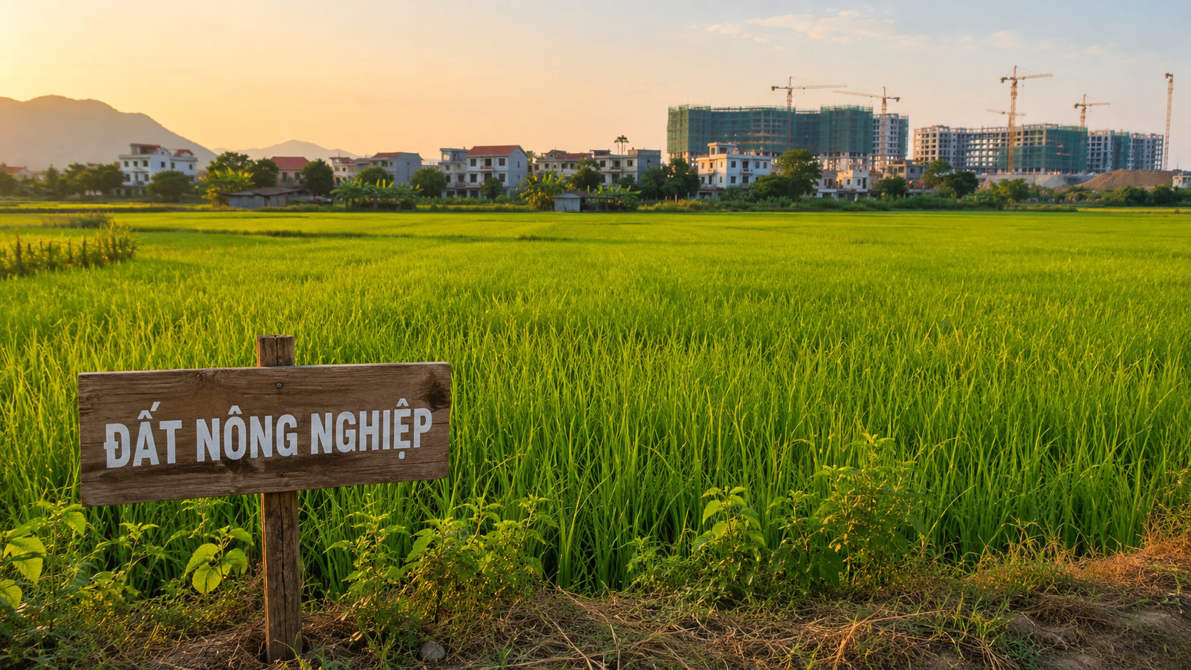 Đất nông nghiệp Việt Nam và dự án bất động sản phía xa