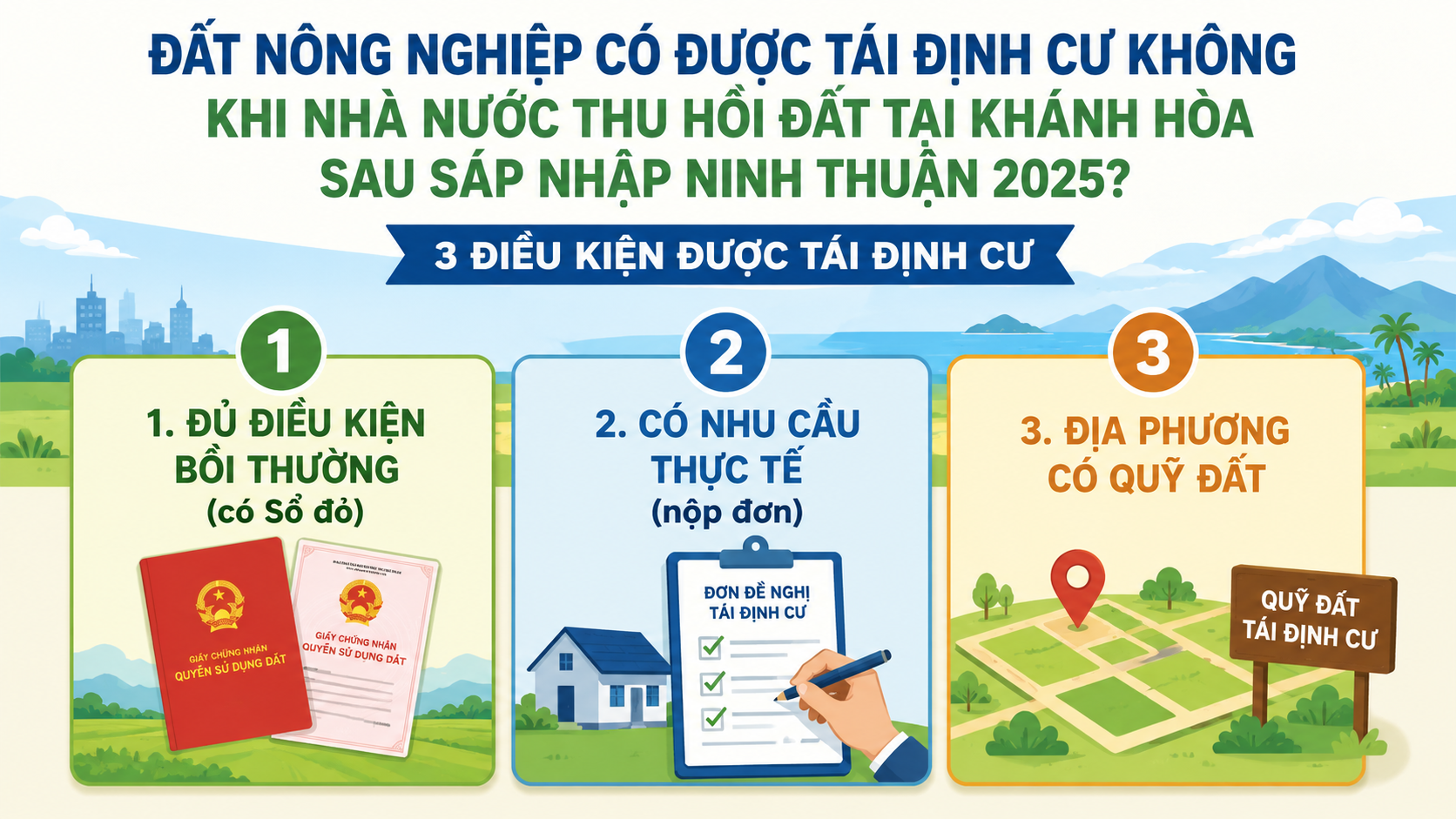 Đất nông nghiệp có được tái định cư không khi Nhà nước thu hồi đất
