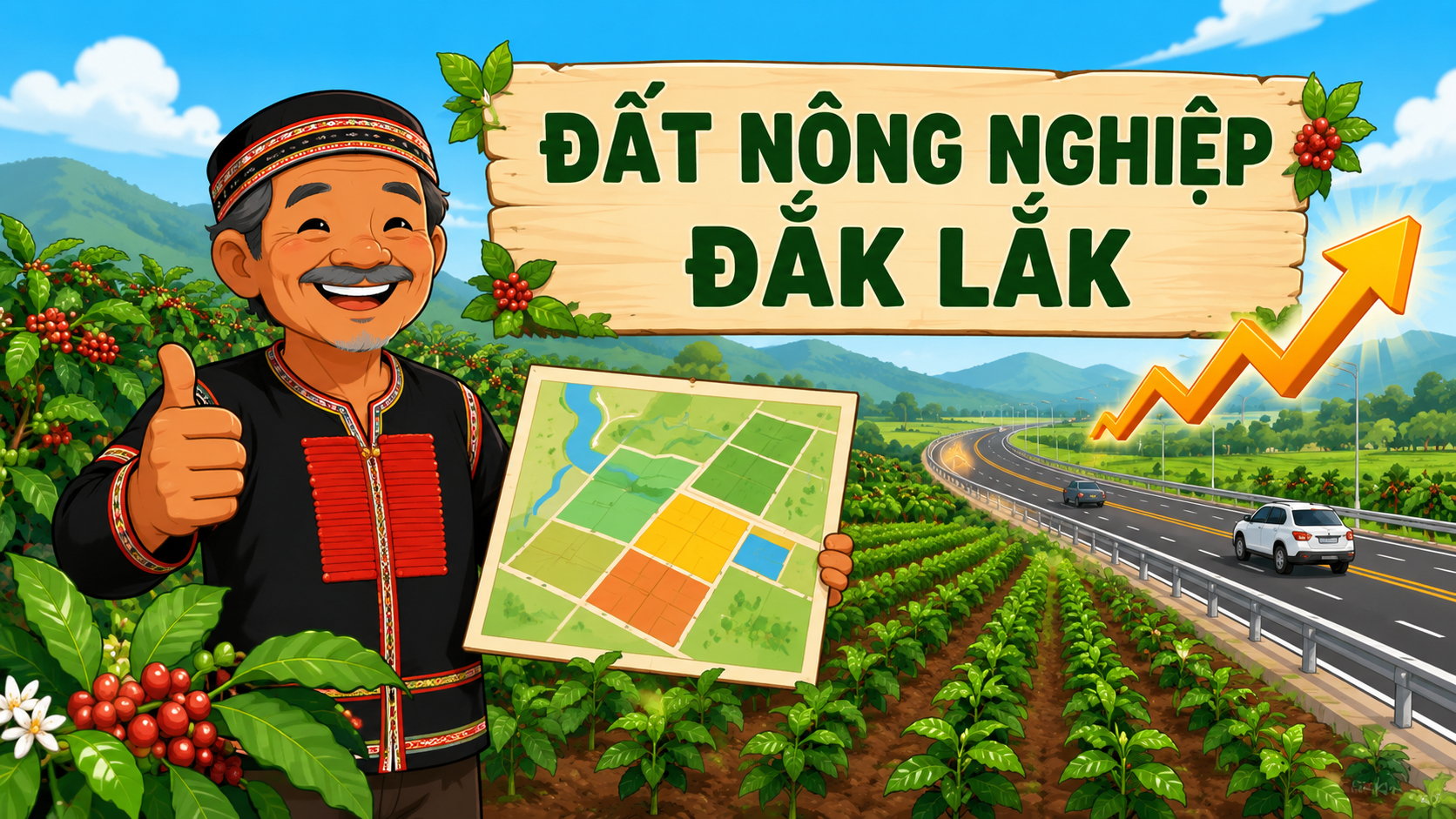 Minh họa đầu tư đất nông nghiệp Đắk Lắk bên cao tốc và bản đồ quy hoạch