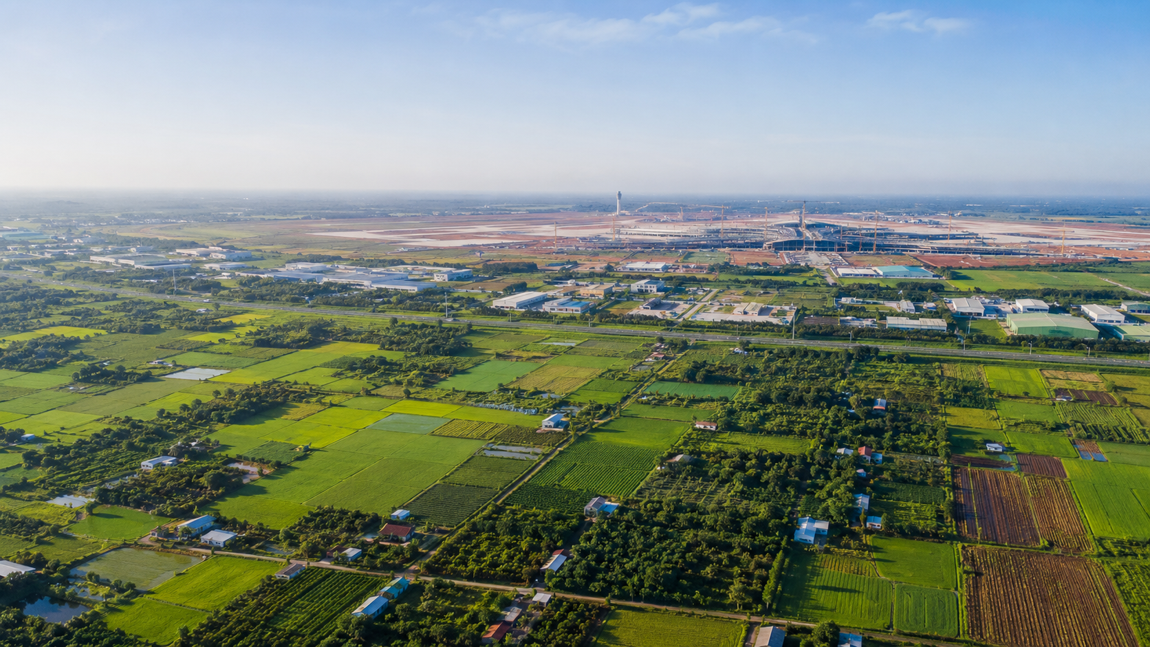 Toàn cảnh đất nông nghiệp Đồng Nai bên cạnh khu công nghiệp và sân bay Long Thành