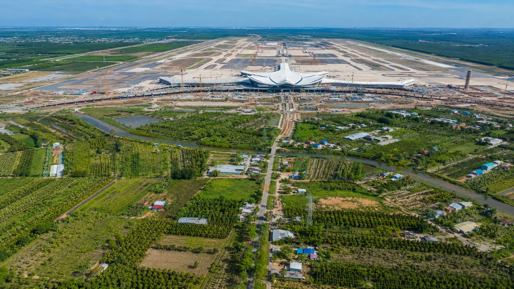 Đất nông nghiệp quanh sân bay Long Thành 2026 nhìn từ trên cao