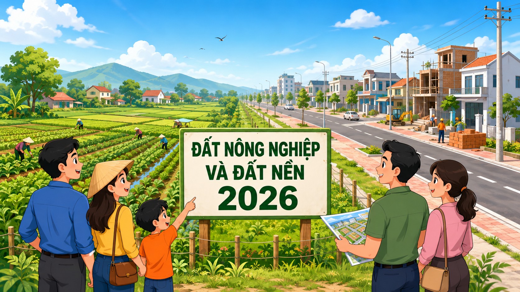Đất nông nghiệp và đất nền 2026 khi đầu tư bất động sản về giá trị thực