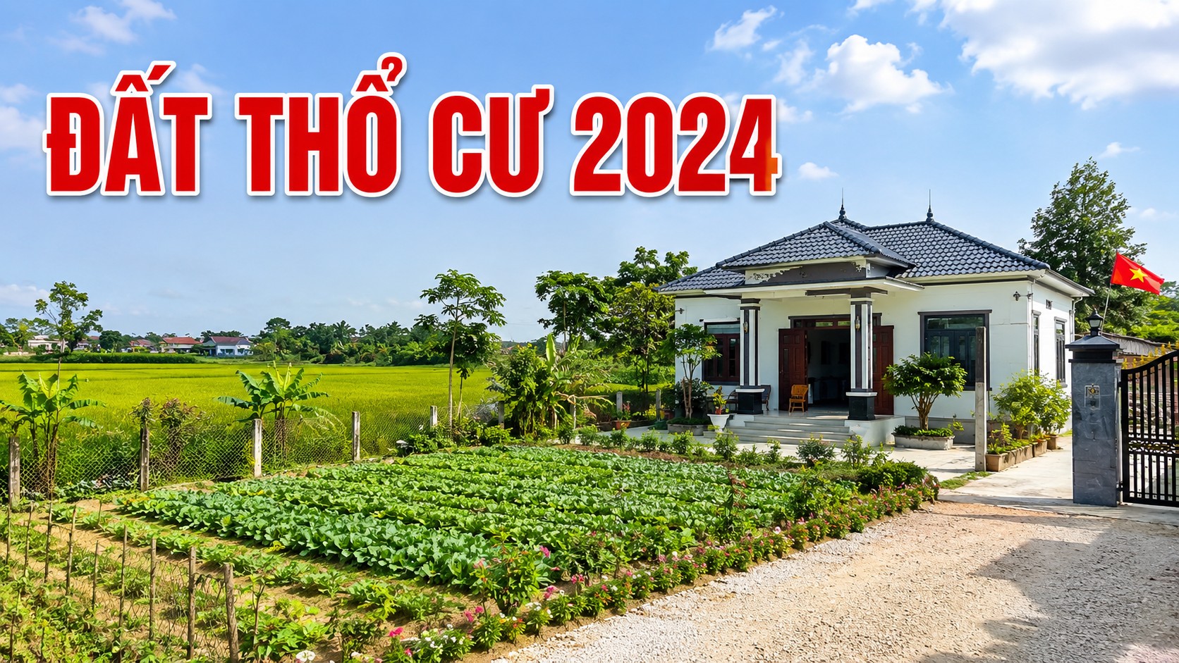 Đất thổ cư 2024 - nhà mái Thái xây trên đất nông nghiệp đã chuyển sang đất ở