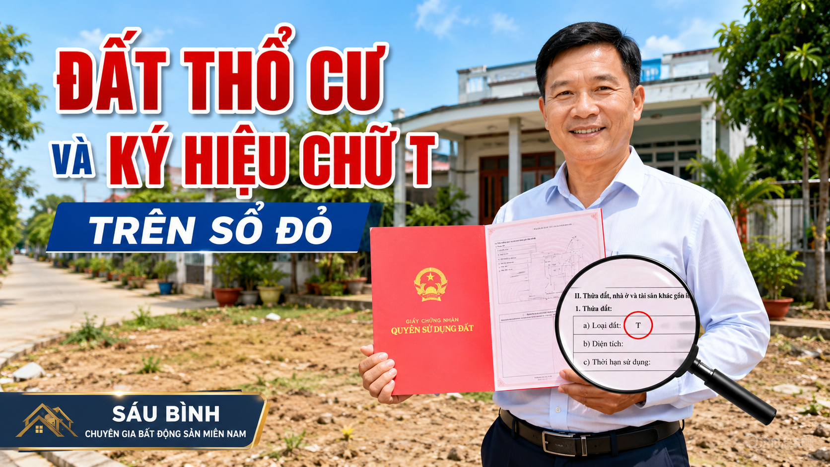 Đất thổ cư và ký hiệu chữ T trên sổ đỏ