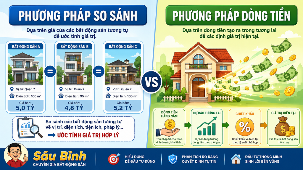 Định giá đất nông nghiệp bằng phương pháp so sánh và phương pháp dòng tiền