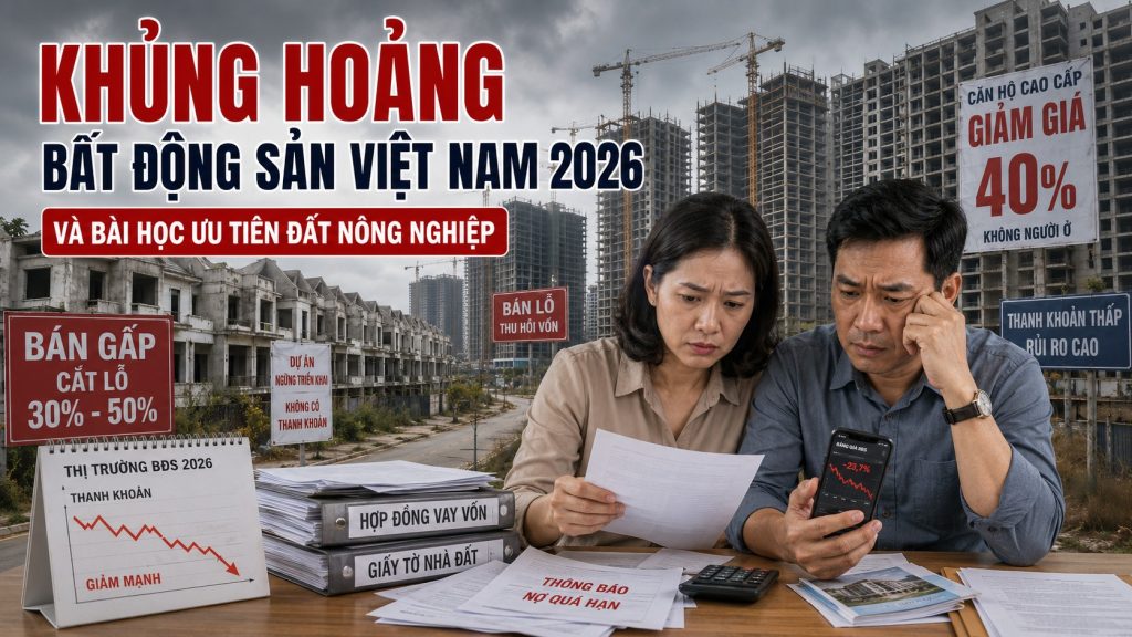 Khủng hoảng bất động sản Việt Nam 2026 và bài học ưu tiên đất nông nghiệp