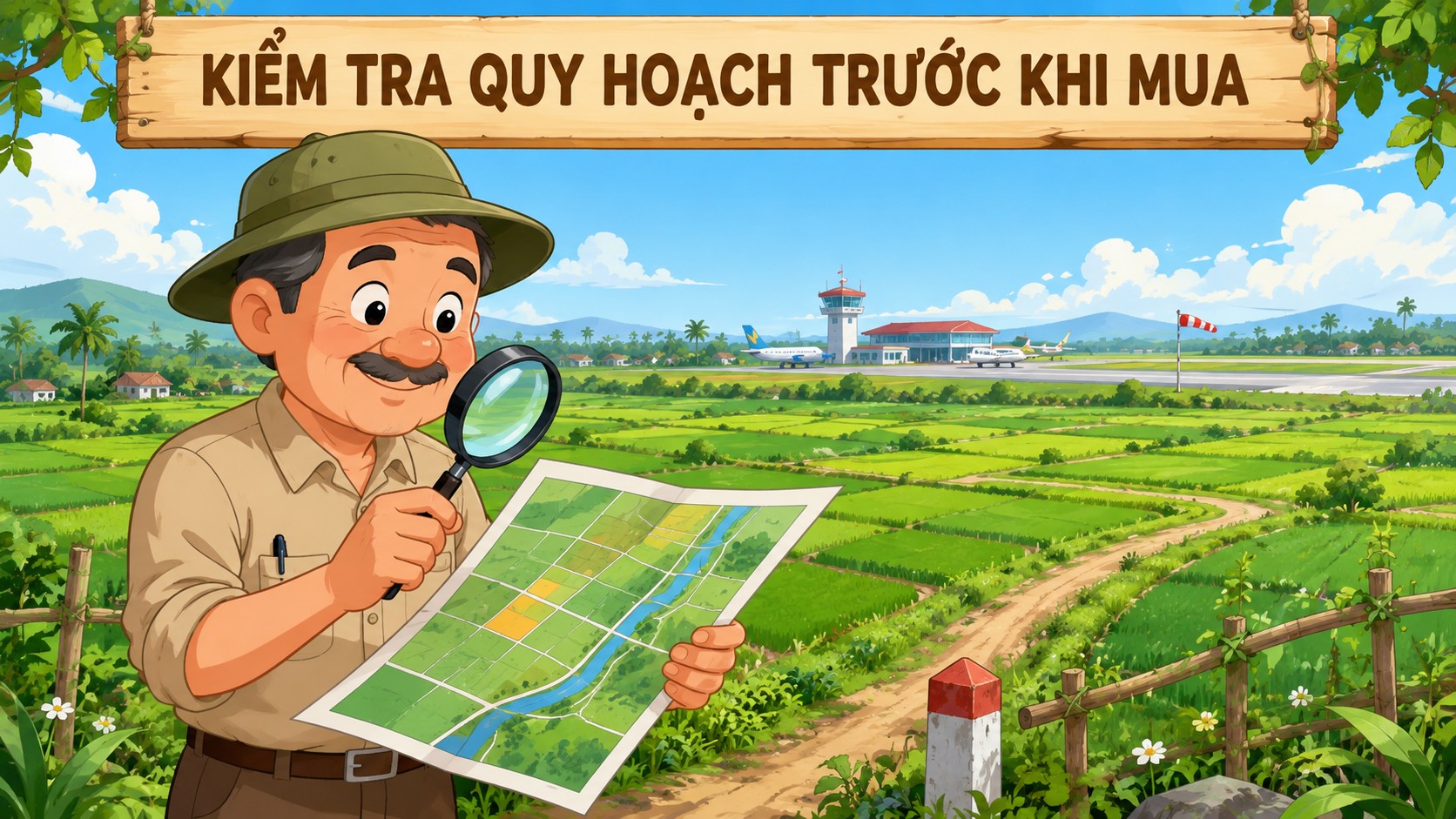 Kiểm tra quy hoạch đất nông nghiệp trước khi mua quanh sân bay Long Thành