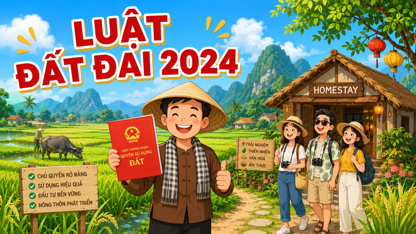 Luật Đất đai 2024 cho phép đất nông nghiệp kết hợp homestay