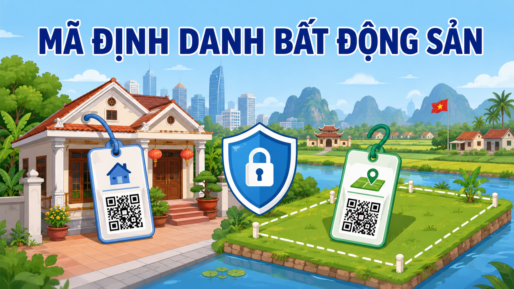 Mã định danh bất động sản cho nhà và đất nông nghiệp với mã QR căn cước điện tử