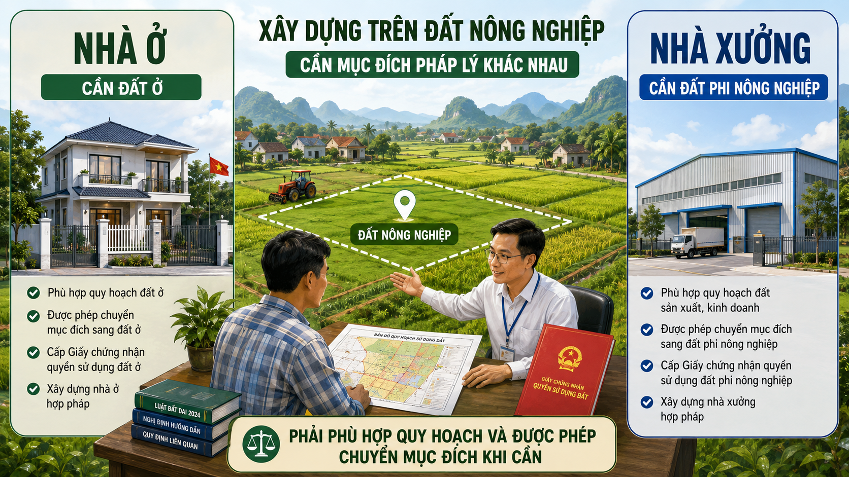 Bà con bị từ chối hồ sơ chuyển đất nông nghiệp sang đất ở dù đúng quy hoạch