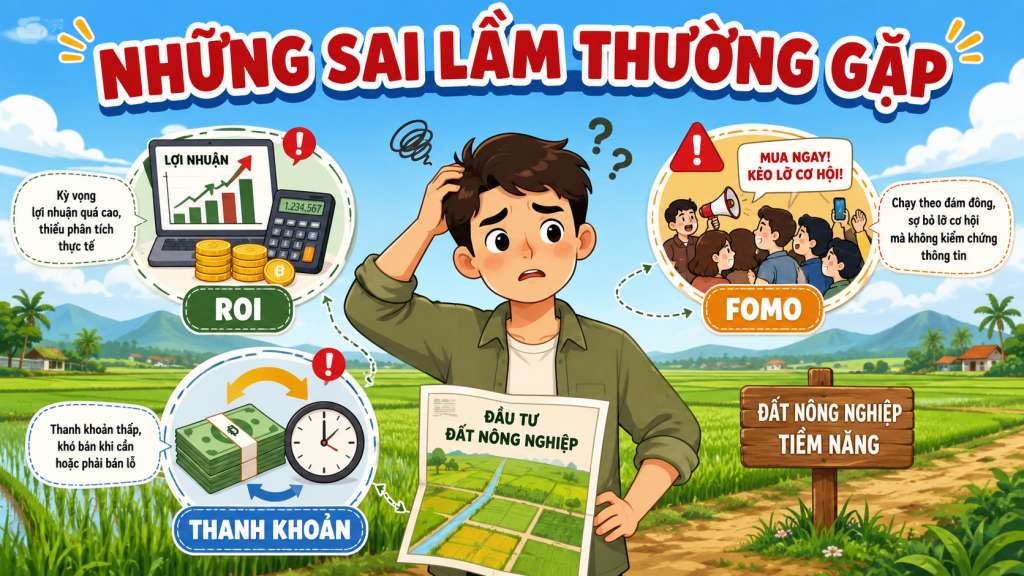 Những sai lầm thường gặp khi đầu tư đất nông nghiệp: ROI, FOMO và thanh khoản