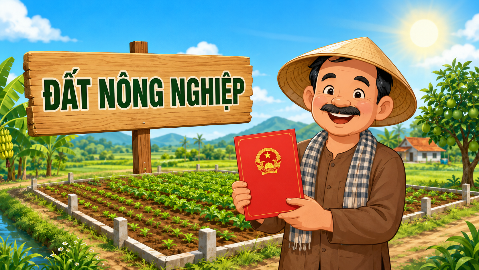 Bà con vui mừng nhận sổ đỏ cho đất nông nghiệp