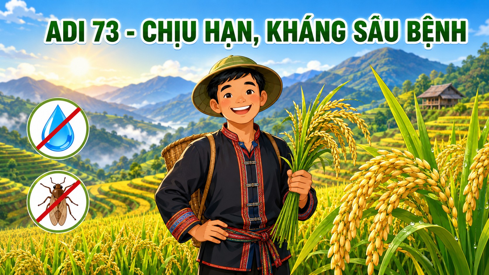 Nông dân vùng cao với giống lúa ADI 73 siêu chịu hạn, kháng sâu bệnh