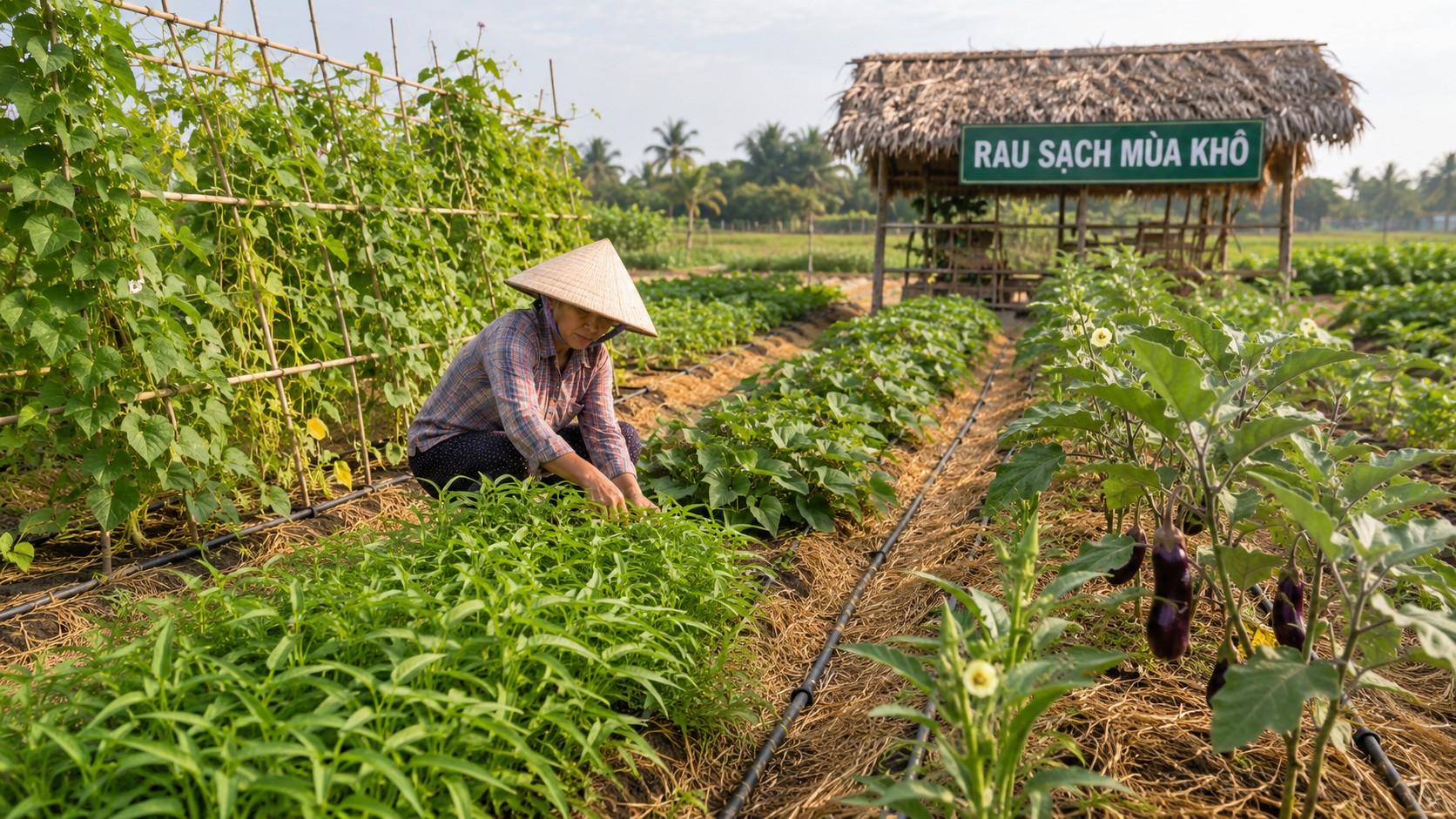 Rau chịu hạn trồng trên đất nông nghiệp mùa khô