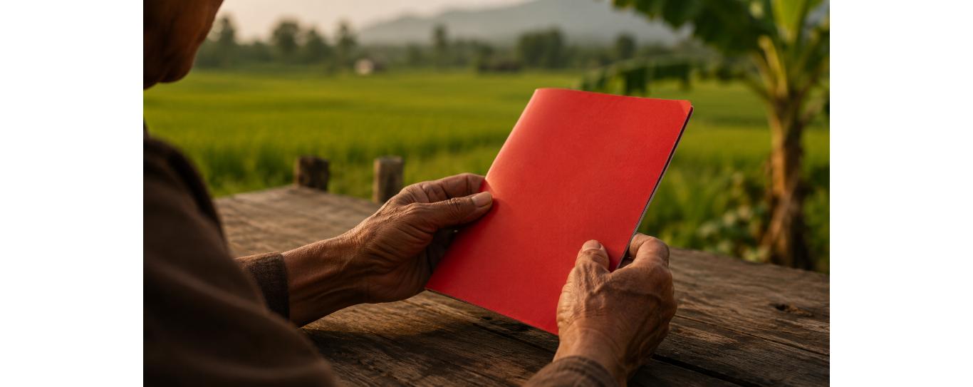 Người dân cầm sổ đỏ chuẩn bị hồ sơ khi thu hồi đất nông nghiệp