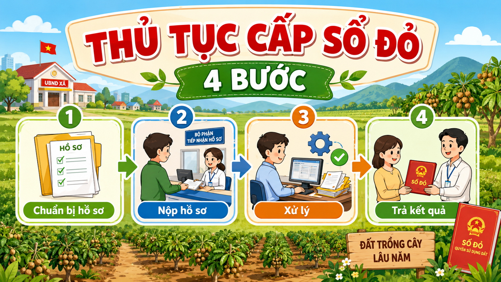 Sổ đỏ đất trồng cây lâu năm theo Luật Đất đai 2024