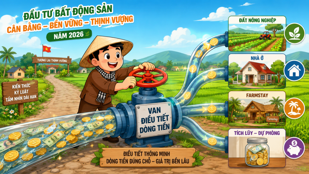 Van điều tiết dòng tiền giữa đất nông nghiệp, nhà ở và đầu tư bất động sản