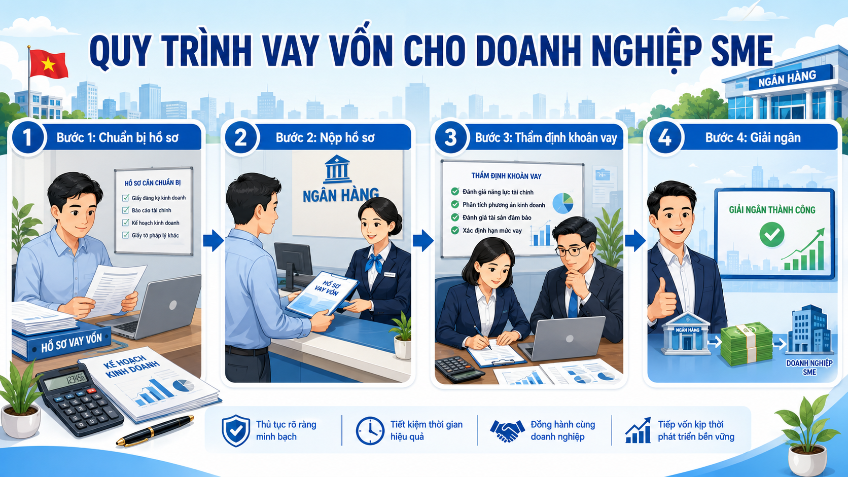 Tư vấn vay vốn ngân hàng cho doanh nghiệp vừa và nhỏ