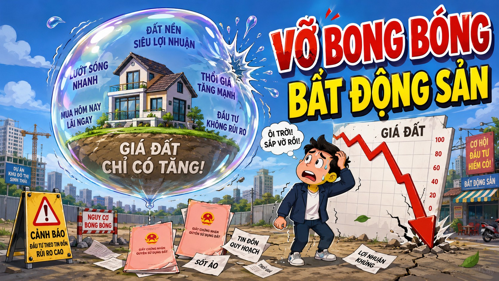 Vỡ bong bóng bất động sản và đất nông nghiệp khi giá đất lao dốc
