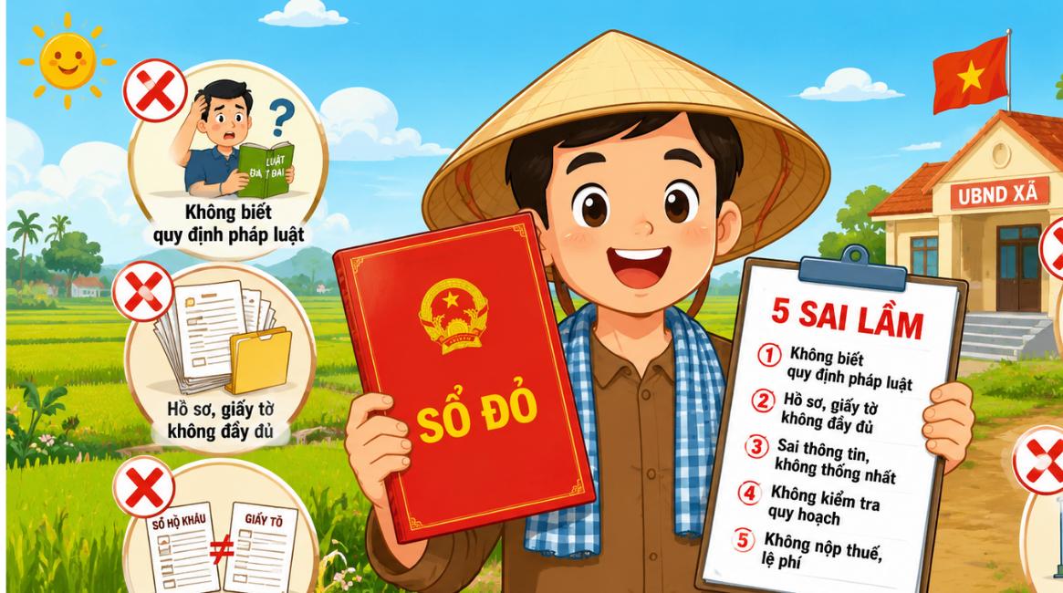 5 sai lầm cần tránh khi làm sổ đỏ theo Luật Đất đai 2024