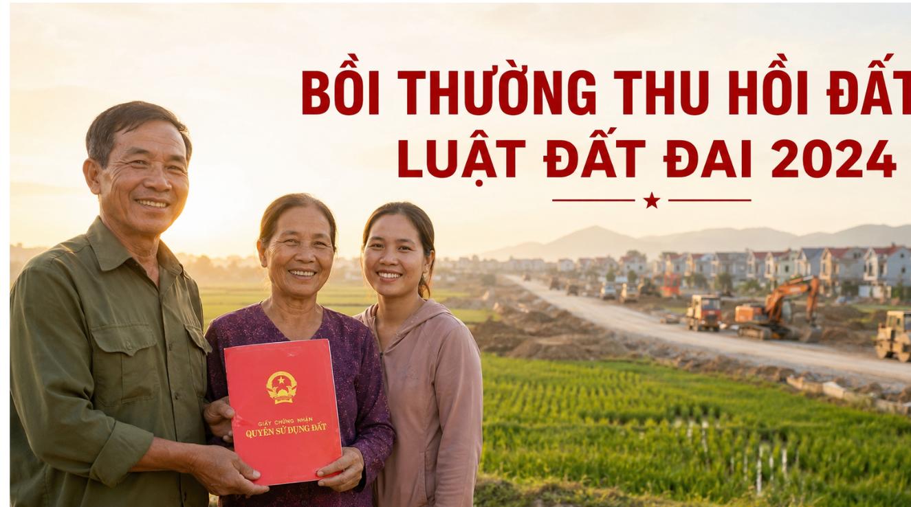 Bồi thường khi thu hồi đất theo Luật Đất đai 2024
