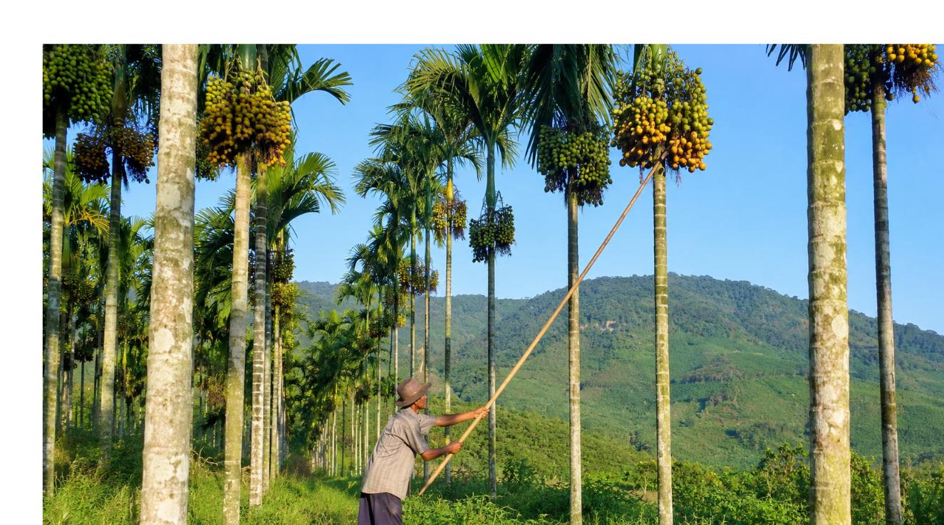 Vườn cau trên đất trồng cây lâu năm tại miền Trung