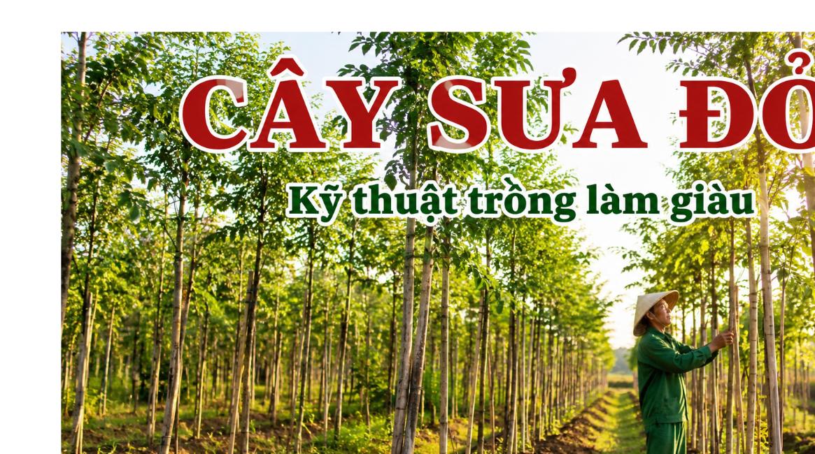 Vườn cây sưa đỏ trồng thẳng tắp và kỹ thuật chăm sóc làm giàu