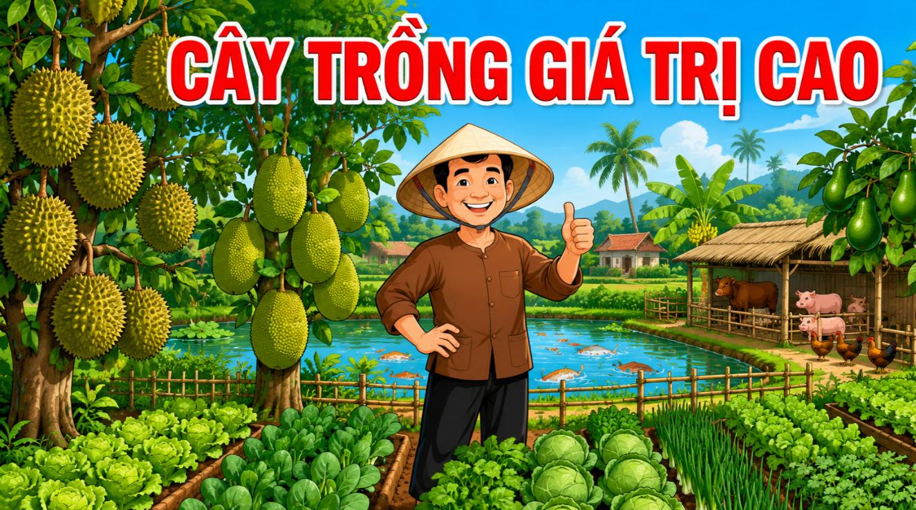 Đất nông nghiệp trồng cây giá trị cao theo mô hình VAC vườn ao chuồng