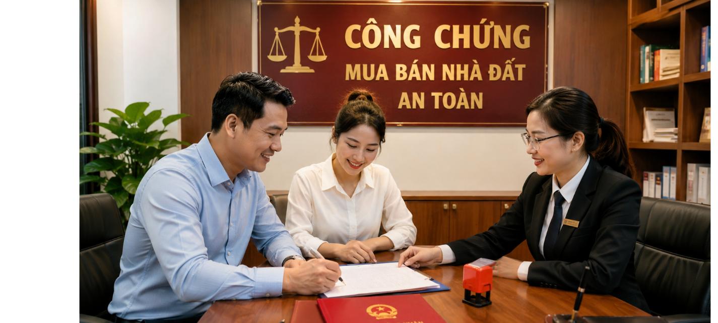 Công chứng mua bán nhà đất an toàn tại văn phòng công chứng