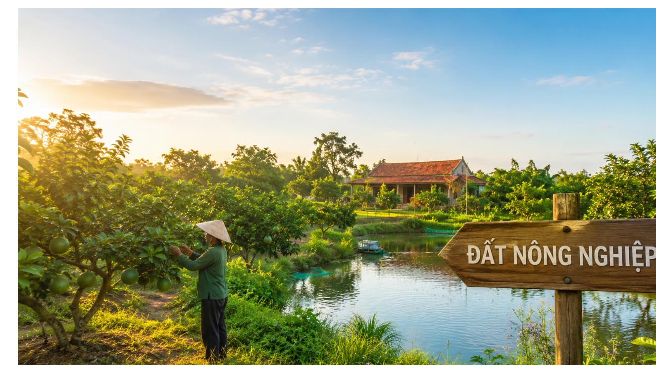 Đầu tư đất nông nghiệp hiệu quả 2025 với vườn cây và nhà vườn trù phú