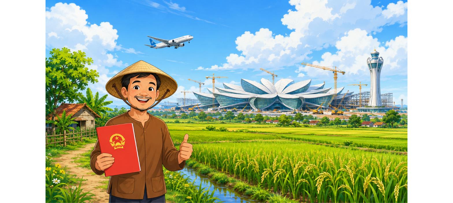 Nông dân giữ đất nông nghiệp nhận đền bù dự án sân bay Long Thành