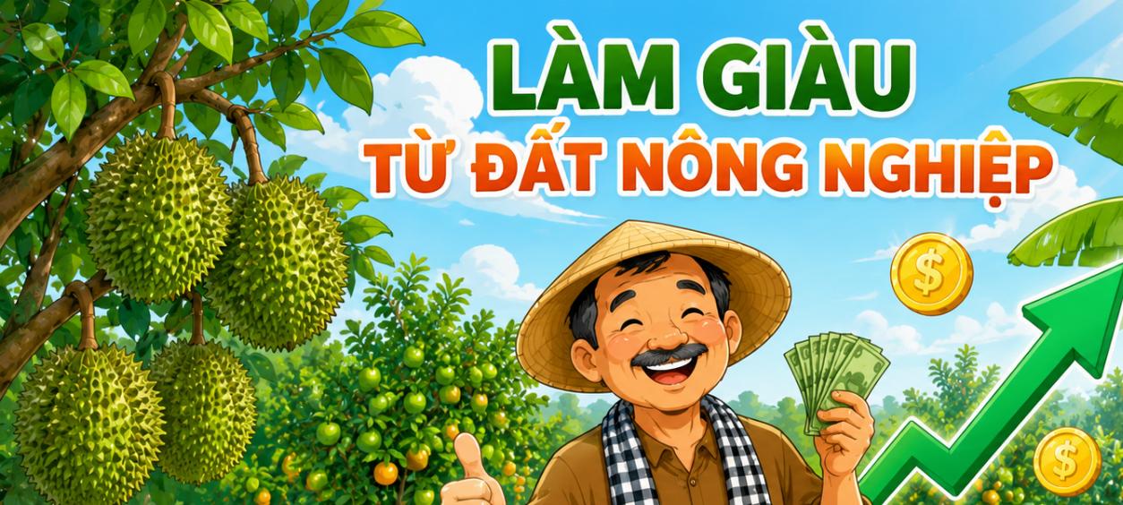 Làm giàu từ đất nông nghiệp 2025 với cây trồng giá trị cao như sầu riêng, chuối, chanh