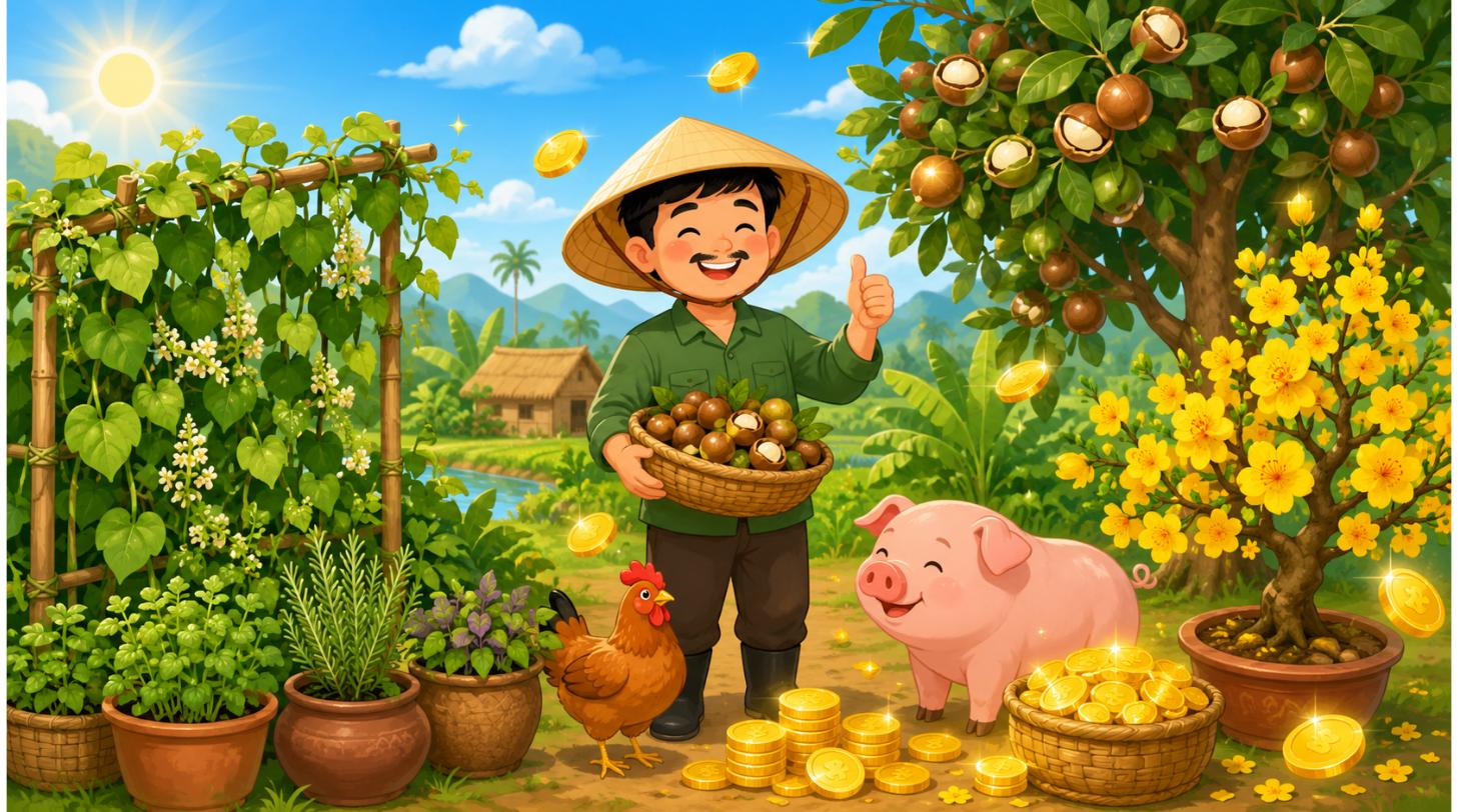 Đất nông nghiệp làm giàu - các cây kinh tế và mô hình kinh doanh nông thôn