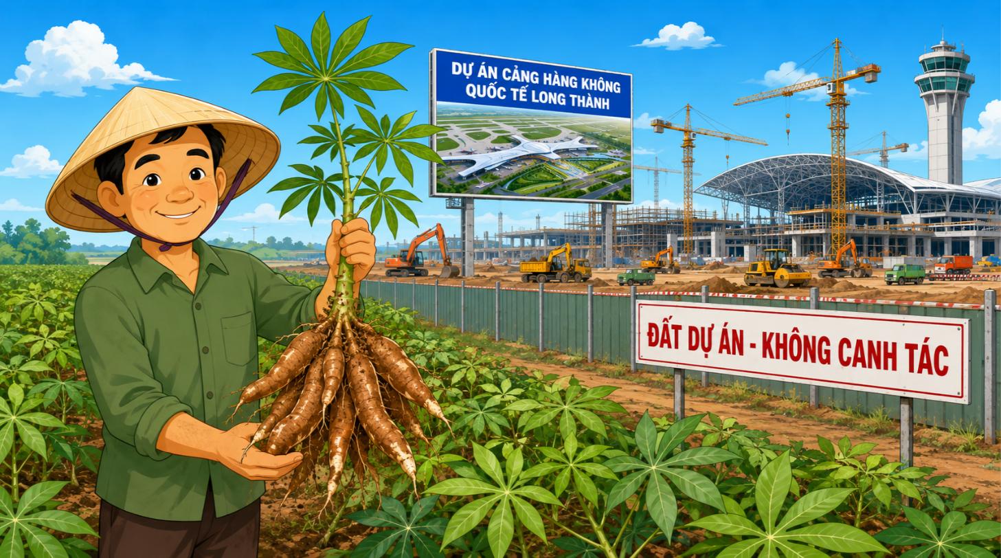 Đất nông nghiệp trong vùng dự án sân bay Long Thành không được canh tác trái phép