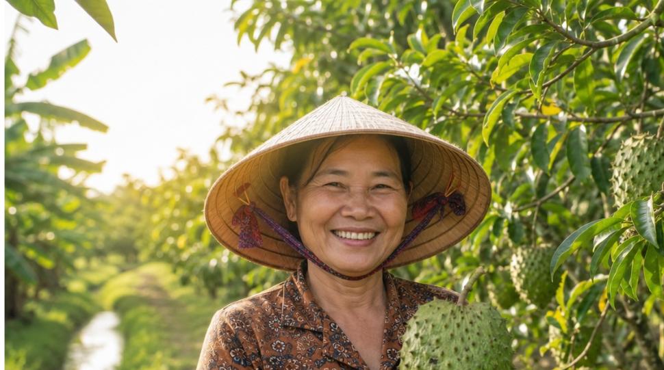 Đất nông nghiệp trồng mãng cầu xiêm miền Tây cho thu nhập cao