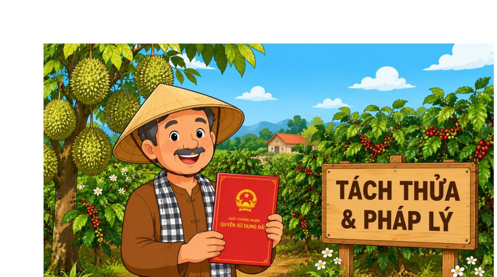 Đất trồng cây lâu năm - nông dân cầm sổ đỏ bên biển tách thửa và pháp lý đất trồng cây lâu năm