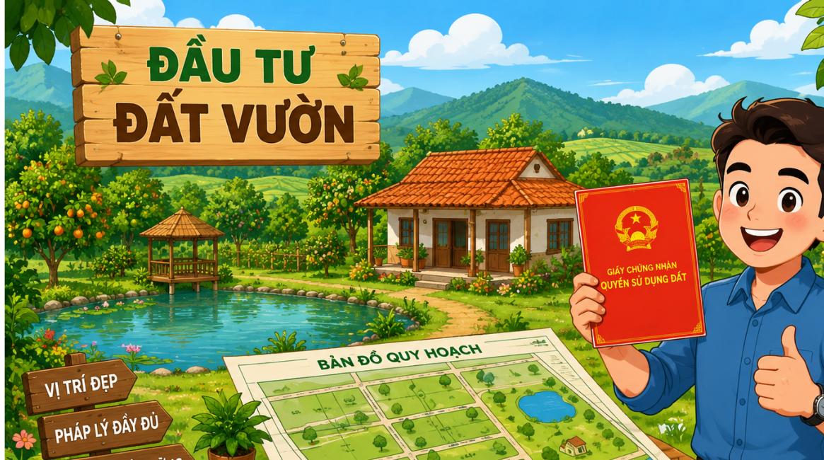 Đầu tư đất vườn – minh họa chọn mua đất vườn và kiểm tra pháp lý