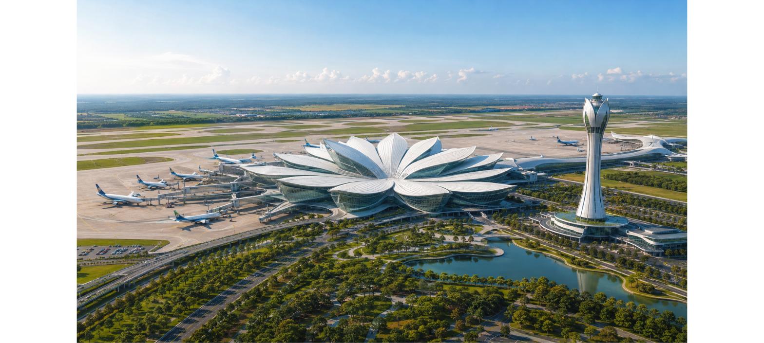 Đền bù đất nông nghiệp dự án sân bay Long Thành nhìn từ trên cao