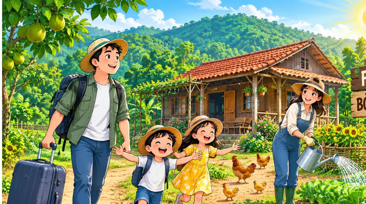 Đầu tư farmstay - gia đình bỏ phố về rừng làm farmstay