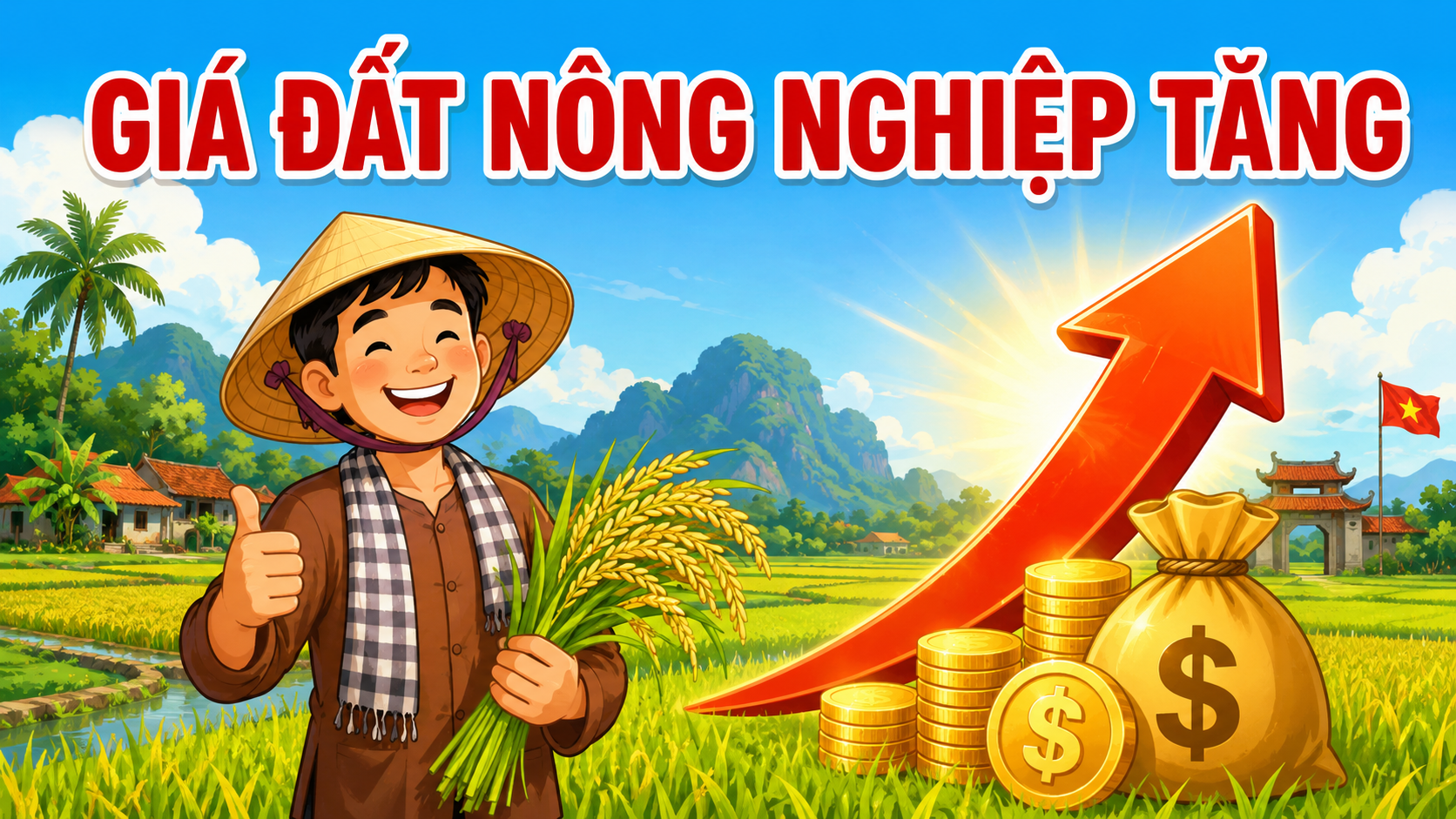 Giá đất nông nghiệp tăng mang lợi cho người nông dân