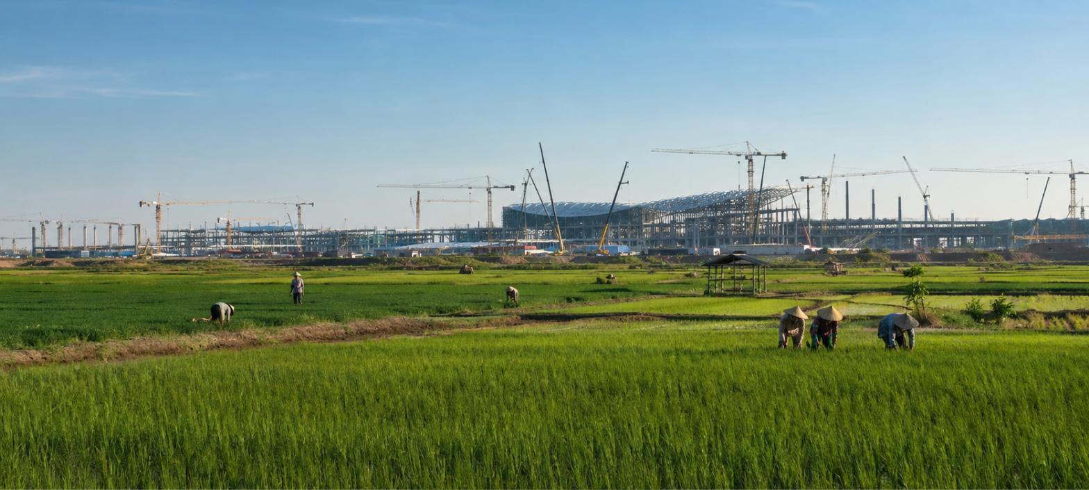 Giá đền bù đất nông nghiệp dự án sân bay Long Thành nhìn từ cánh đồng lúa
